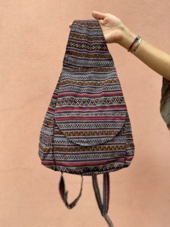 Zaino o tracolla di cotone fantasia rosso Rosso